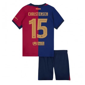 Barcelona Andreas Christensen #15 Heimtrikot 2024-25 Kurzarm (+ kurze hosen)